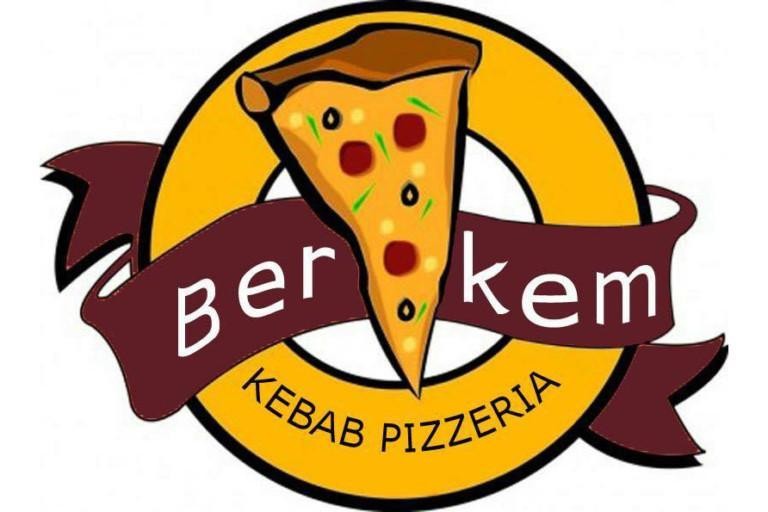 Monivärinen logo, jossa yrityksen nimi Berkem Kebab.